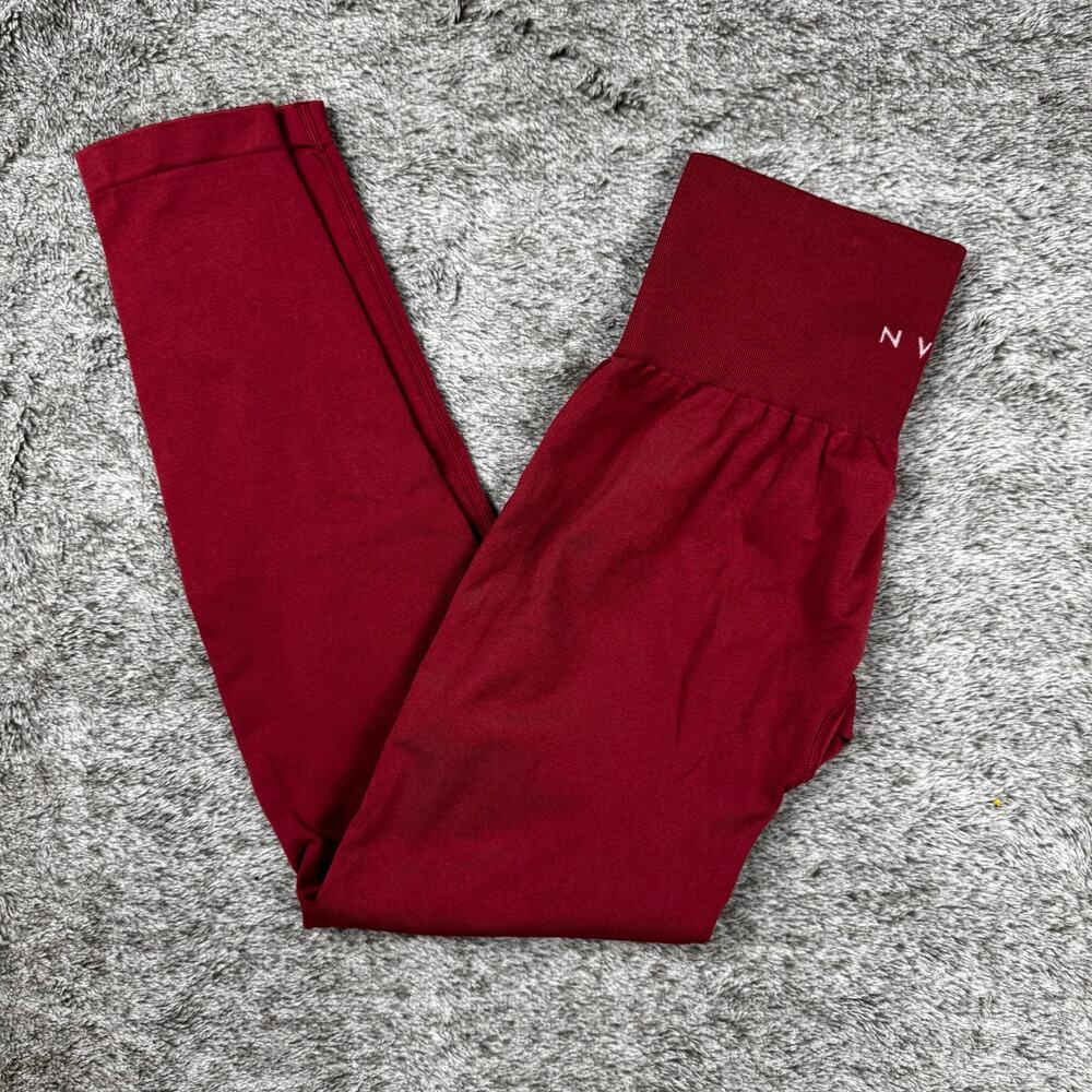 NVGTN Solid Seamless Leggings Women's Small Red